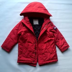 Zara Boys Patch Parka Coat 5y